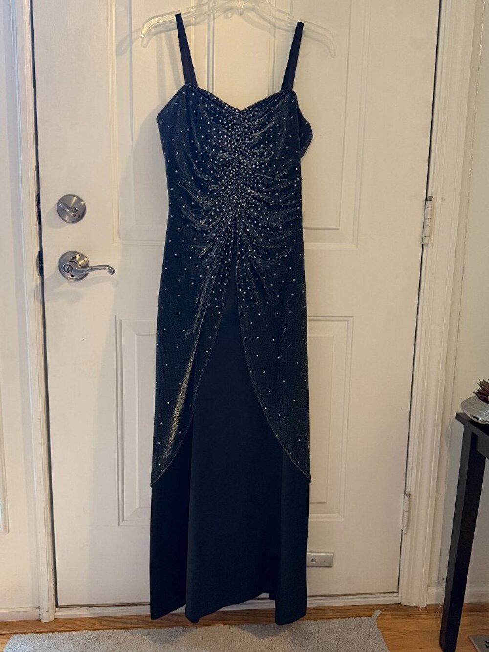 Sparkly Black/Silver Maxi Dress sz 9/10